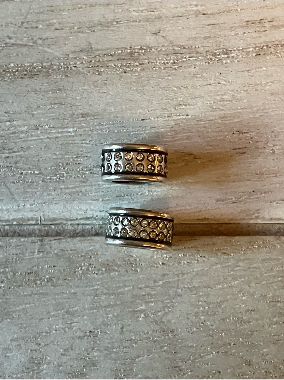 🌸Brighton Silver Crystal Spacer Bead Charms
